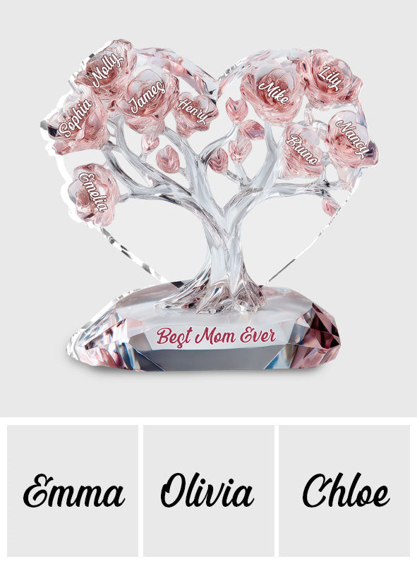 Best Mom Ever - Personalized Mother Custom Shaped Acrylic Plaque