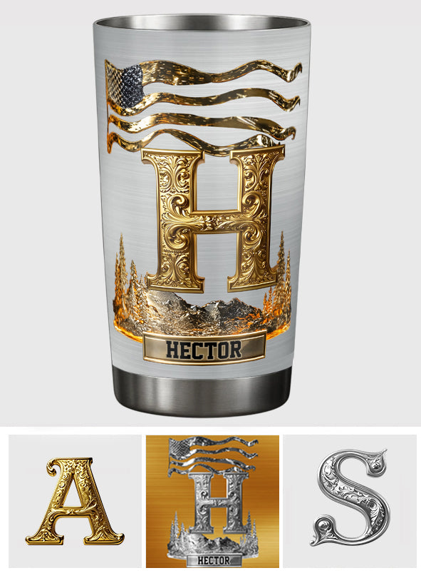 Namensinitialen-Alphabet - Personalisierter Luxus-Trinkbecher