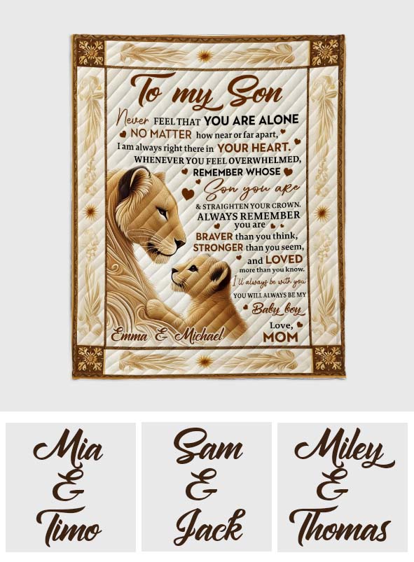 To My Son - Personalized Mother Blanket