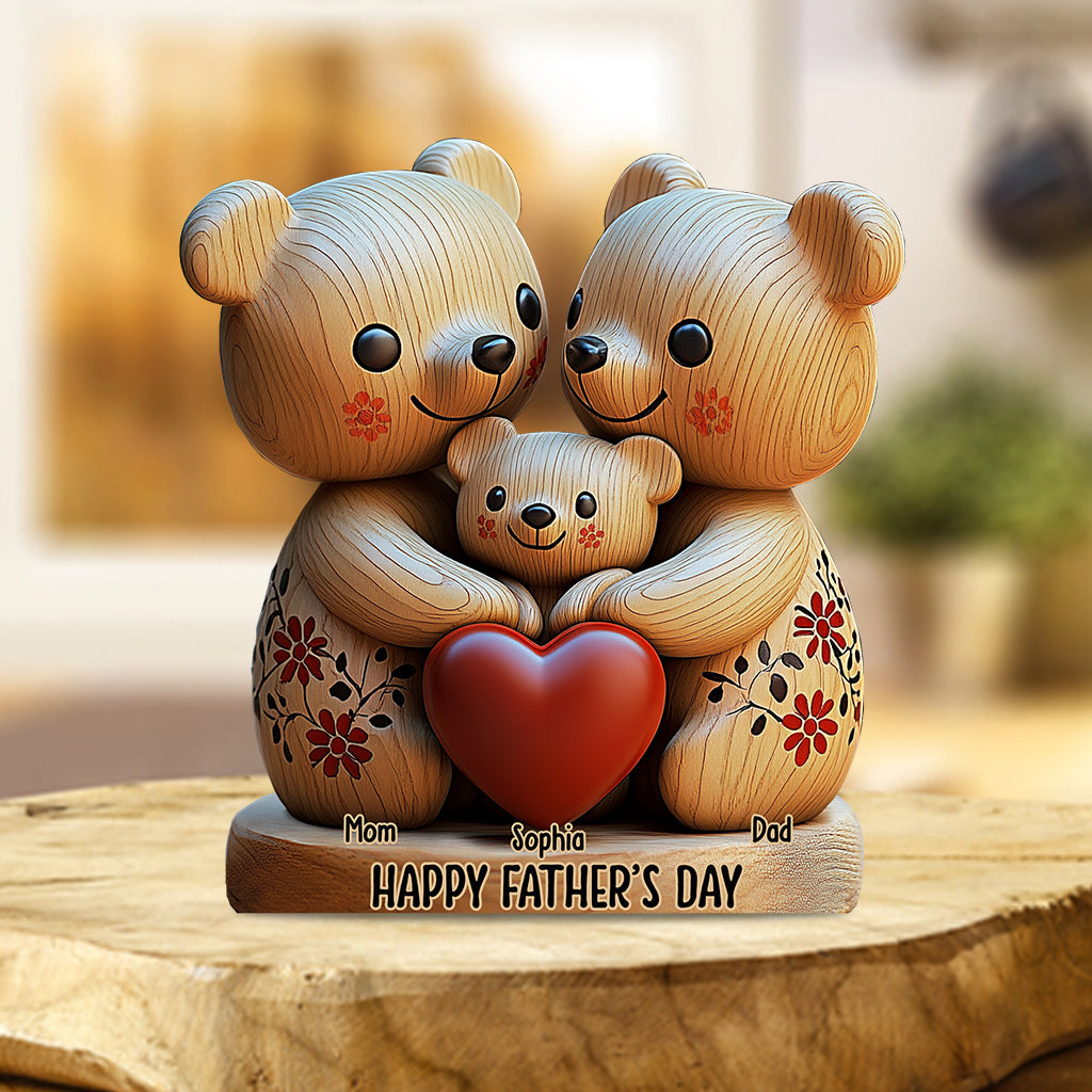 We Love You - Personalized Father Custom Shaped Acrylic Plaque