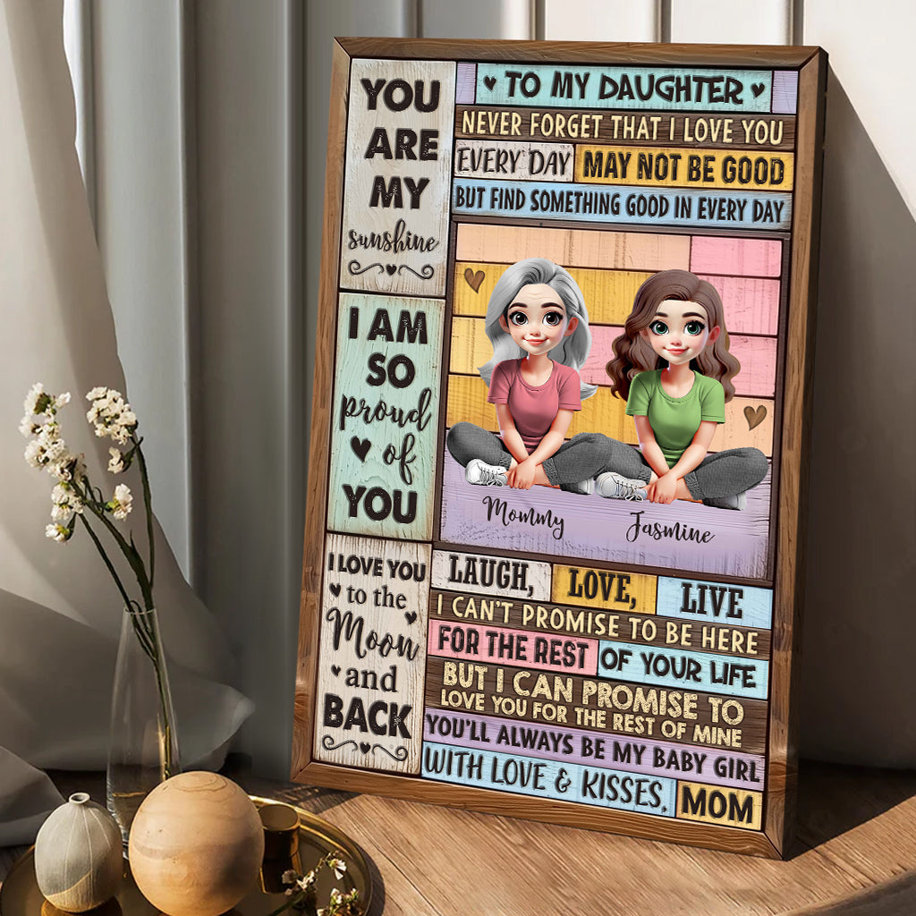 To My Daughter - Personalized Daughter Canvas And Poster