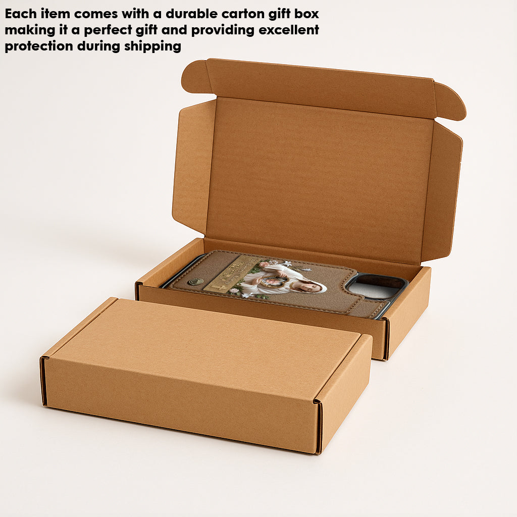 Virgin Mary Memorial - Personalized Memorial Wallet Phone Case