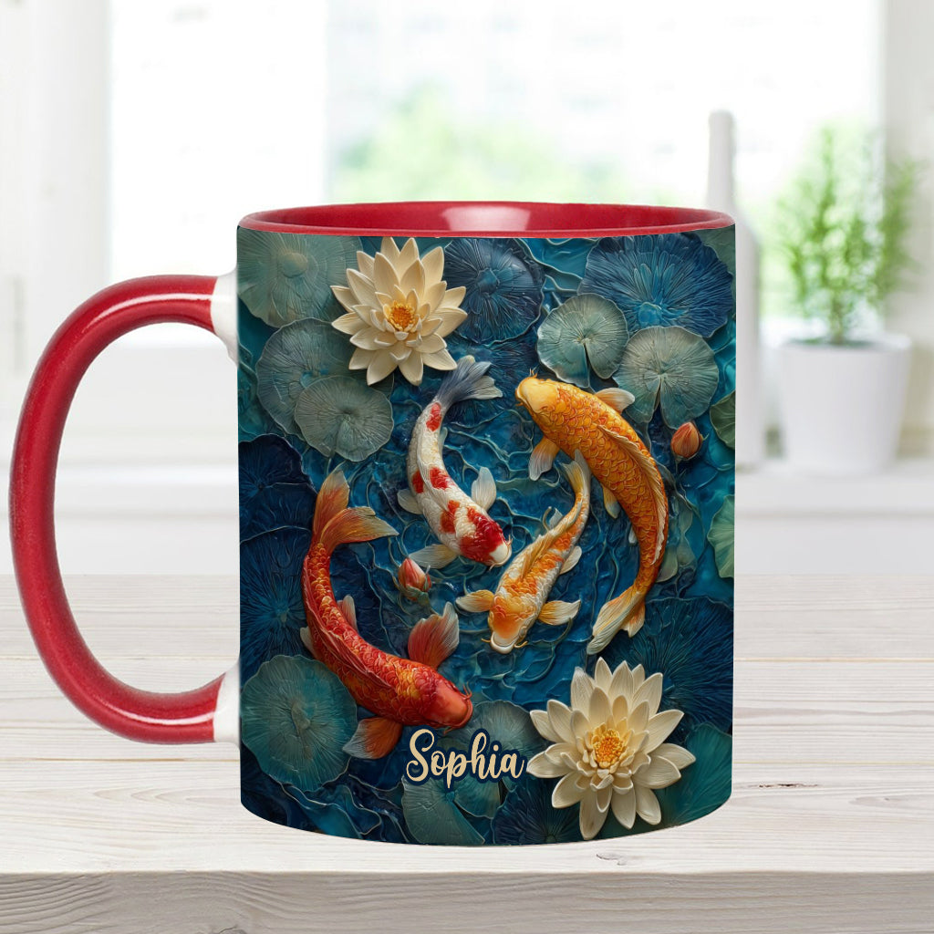 Beautiful Fish - Personalized Koi Fish Accent Mug
