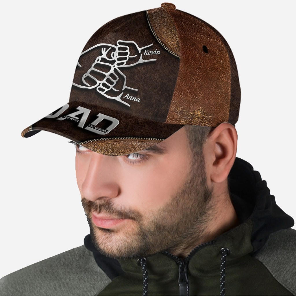 Dad The Man The Myth The Legend First Bump - Personalized Father Classic Cap