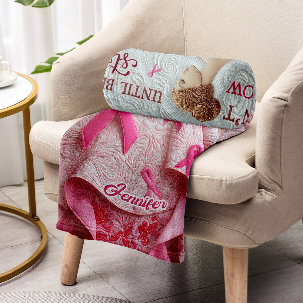 You Are Strong - Personalized Breast Cancer Awareness Blanket
