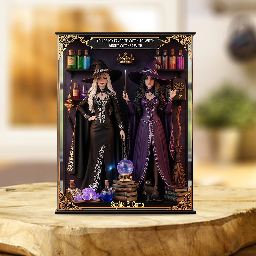 We're Not Sugar & Spice - Personalized Witch Custom Shaped Acrylic Plaque