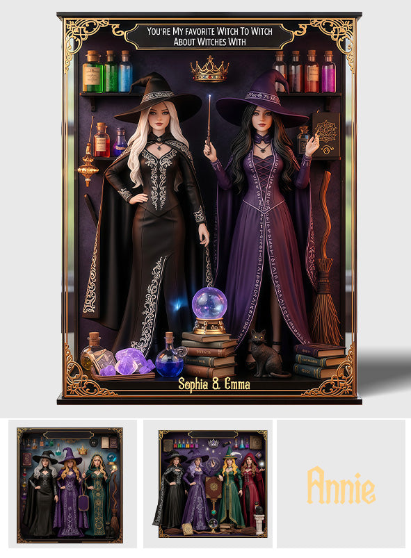 We're Not Sugar & Spice - Personalized Witch Custom Shaped Acrylic Plaque