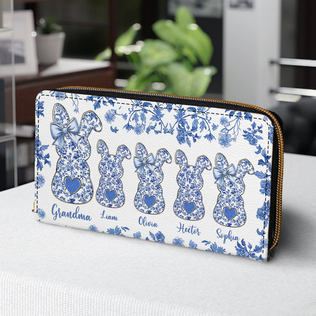 Grandma's Peeps - Personalized Grandma Leather Long Wallet