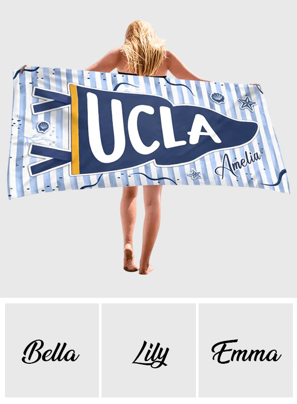 Back To School - Personalized Teacher Quick-dry Beach Towel/ Bath Towel