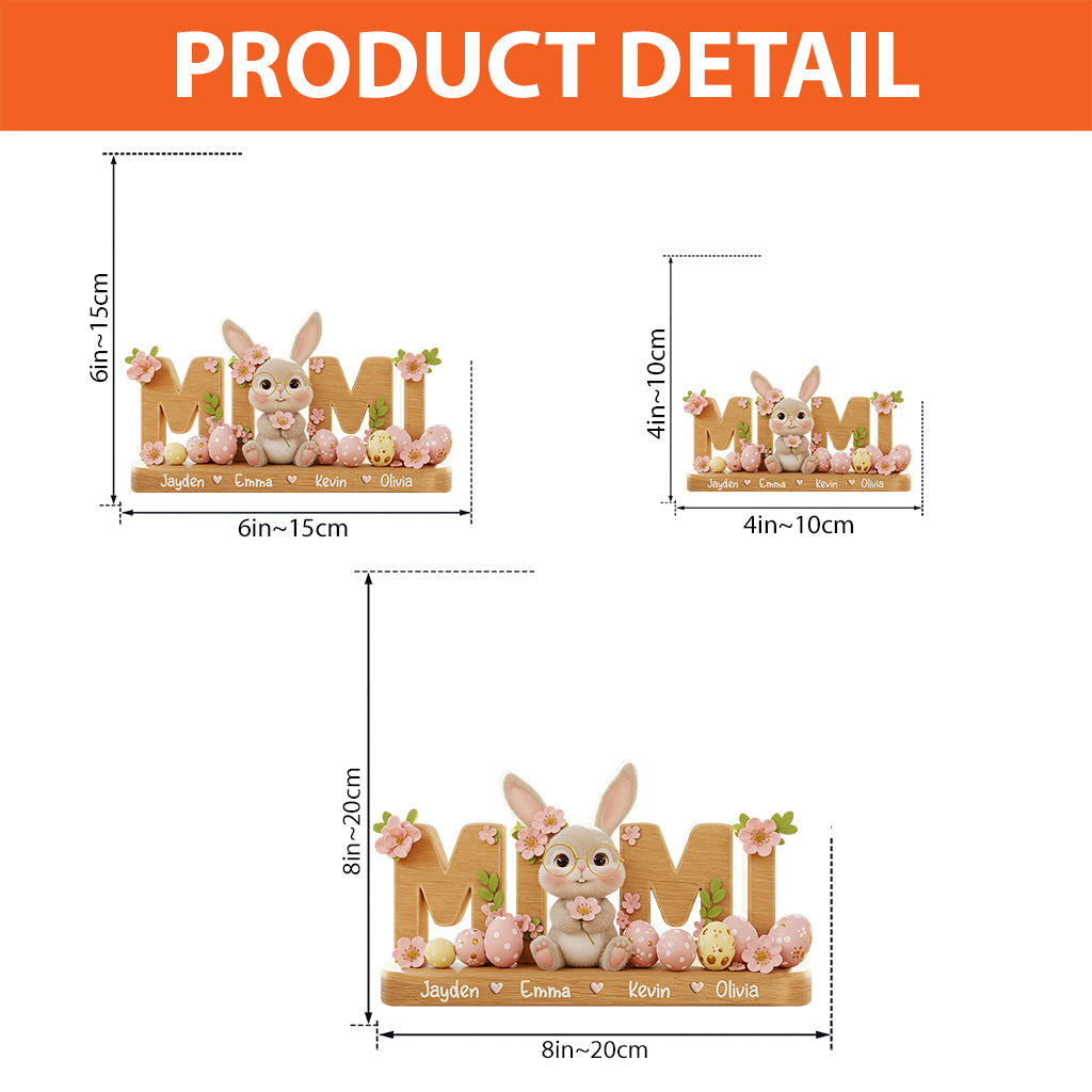 Grandma's Easter Magic - Personalized Grandma Custom Shaped Acrylic Plaque