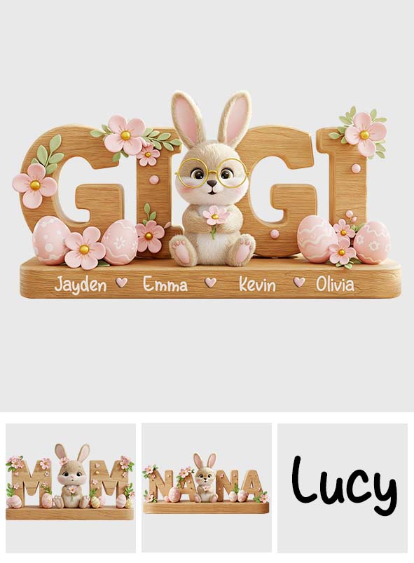 Grandma's Easter Magic - Personalized Grandma Custom Shaped Acrylic Plaque