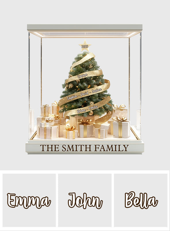 Frohe Weihnachten – Personalisierte Acrylplakette in individueller Familienform
