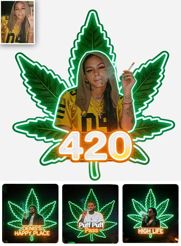 High Life Neon Light - Personalized Weed LED Light Acrylic Sign
