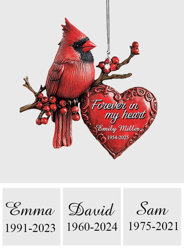 Forever In My Heart - Personalized Memorial Car Ornament