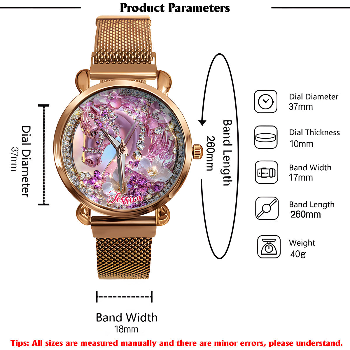 Horse Girl - Personalized Horse Women Hand Watch