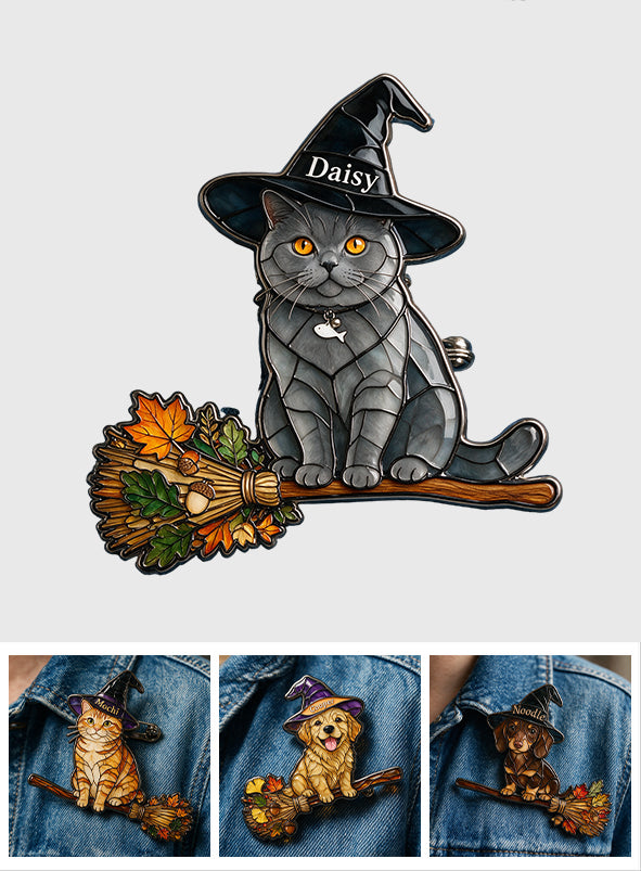 Halloween-Stimmung - Personalisierte Hund 3D Präge-Emaille-Nadel