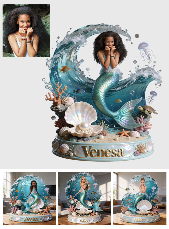 Mermaid Princess - Personalized Mermaid Custom Shaped Acrylic Plaque