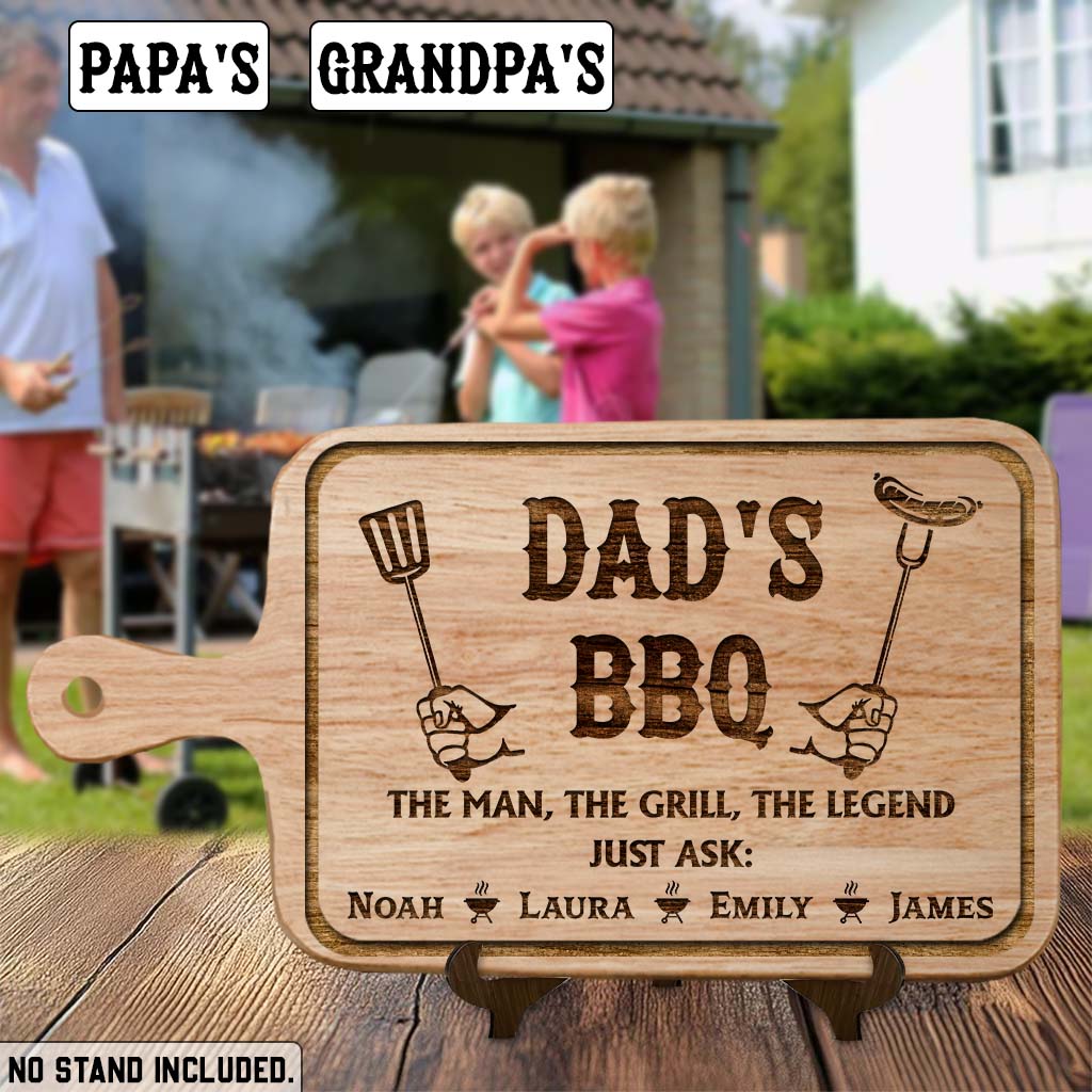 Dad's BBQ - Personalized Father Cutting Board