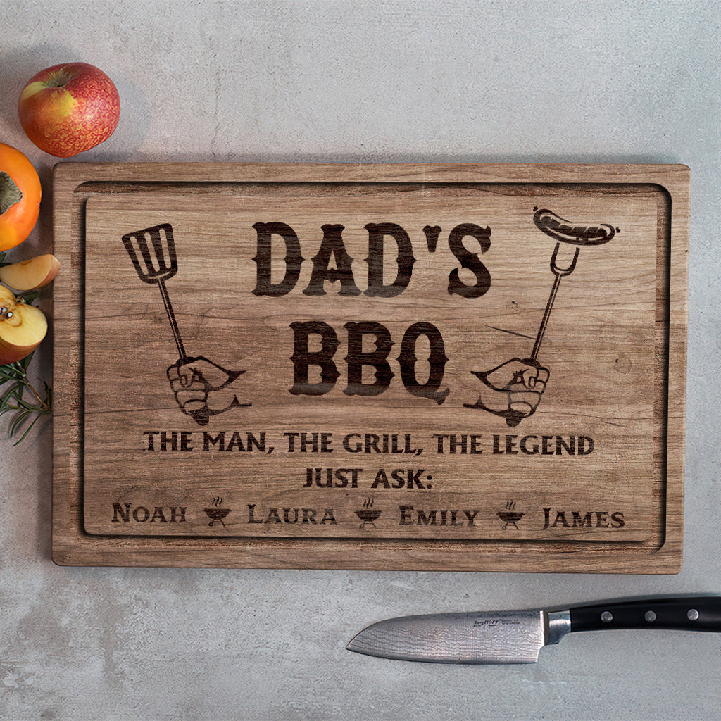 Dad's BBQ - Personalized Father Cutting Board