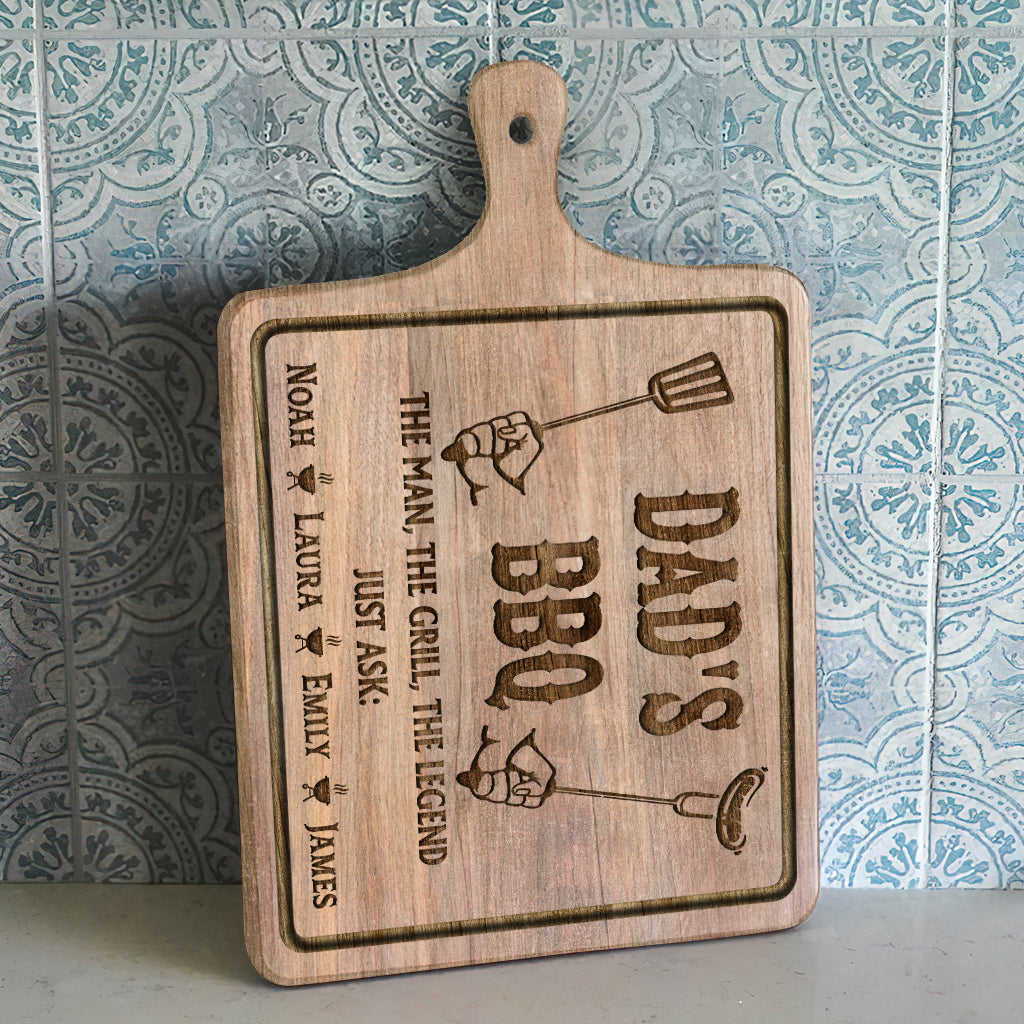 Dad's BBQ - Personalized Father Cutting Board