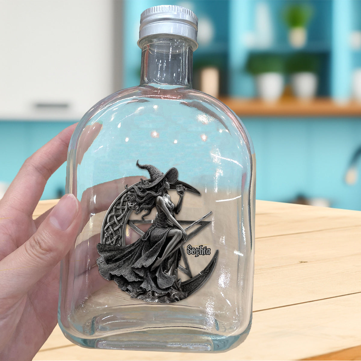 Witch Way To The Wiskey - Personalized Witch Whiskey Bottle & Glass