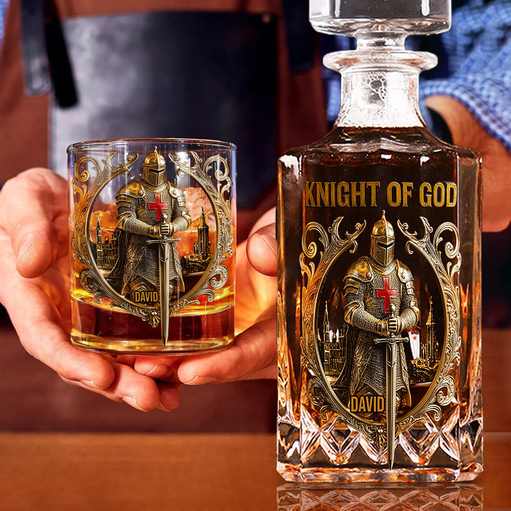 Knight Of God - Personalized Christian Whiskey Glass