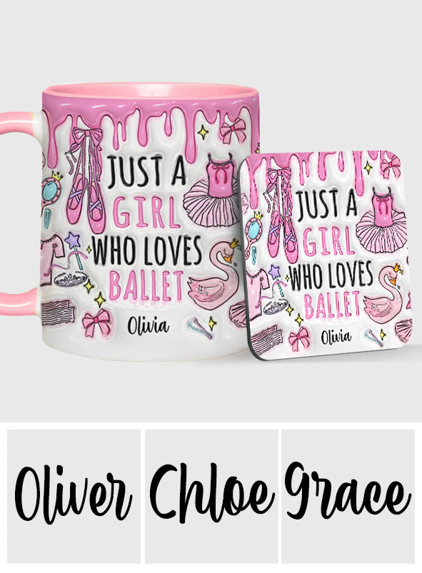 Mug personnalisé « Juste une fille qui aime le ballet »