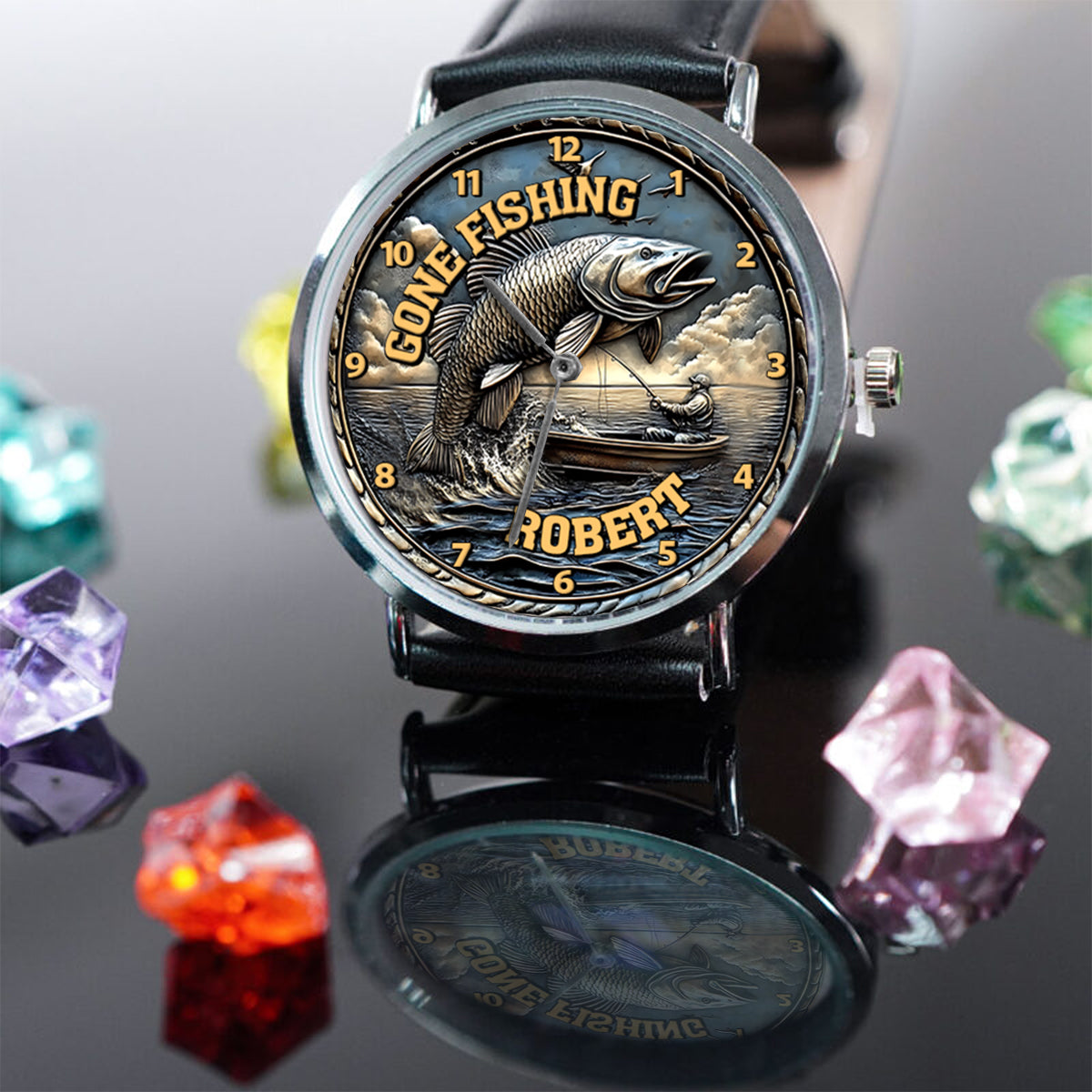 Gone Fishing - Personalized Fishing Hand Watch