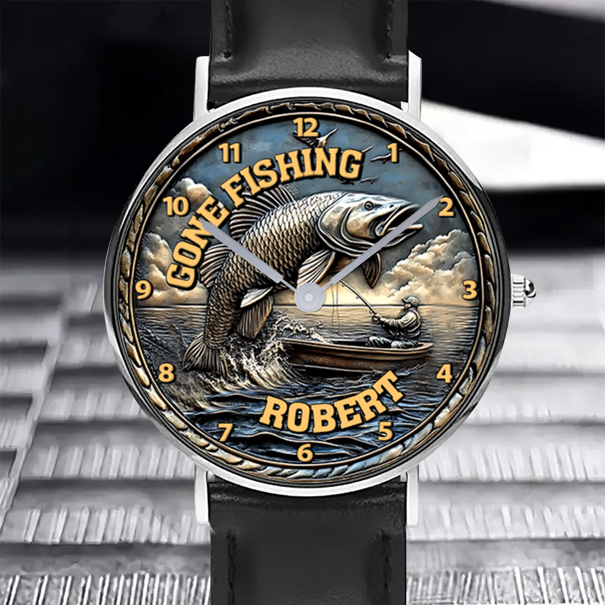 Gone Fishing - Personalized Fishing Hand Watch