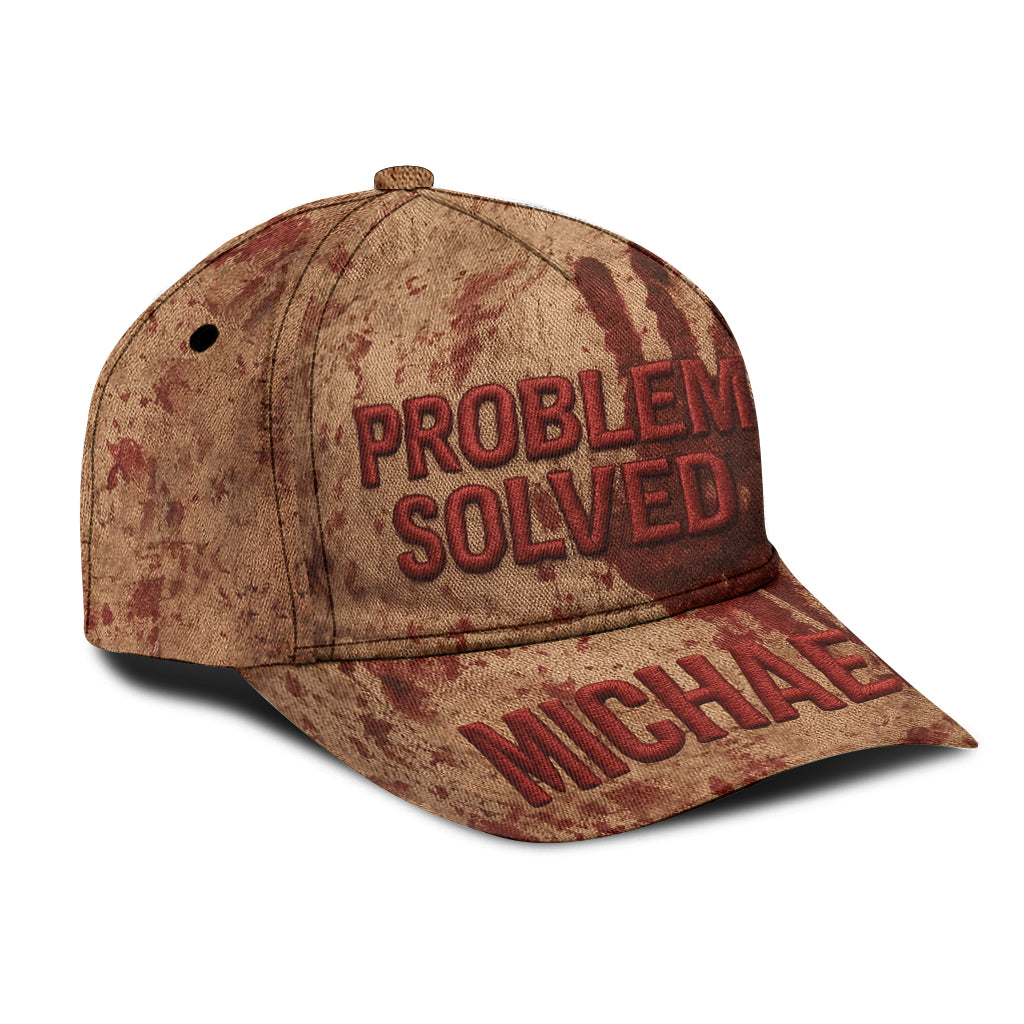 Problem Solved - Personalized Horror Character Classic Cap