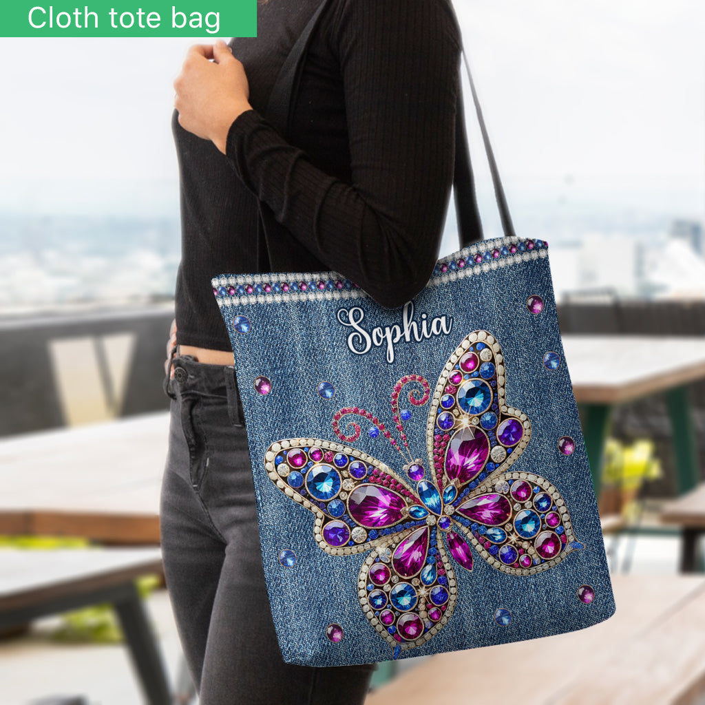 Beautiful Butterfly - Personalized Butterfly Tote Bag