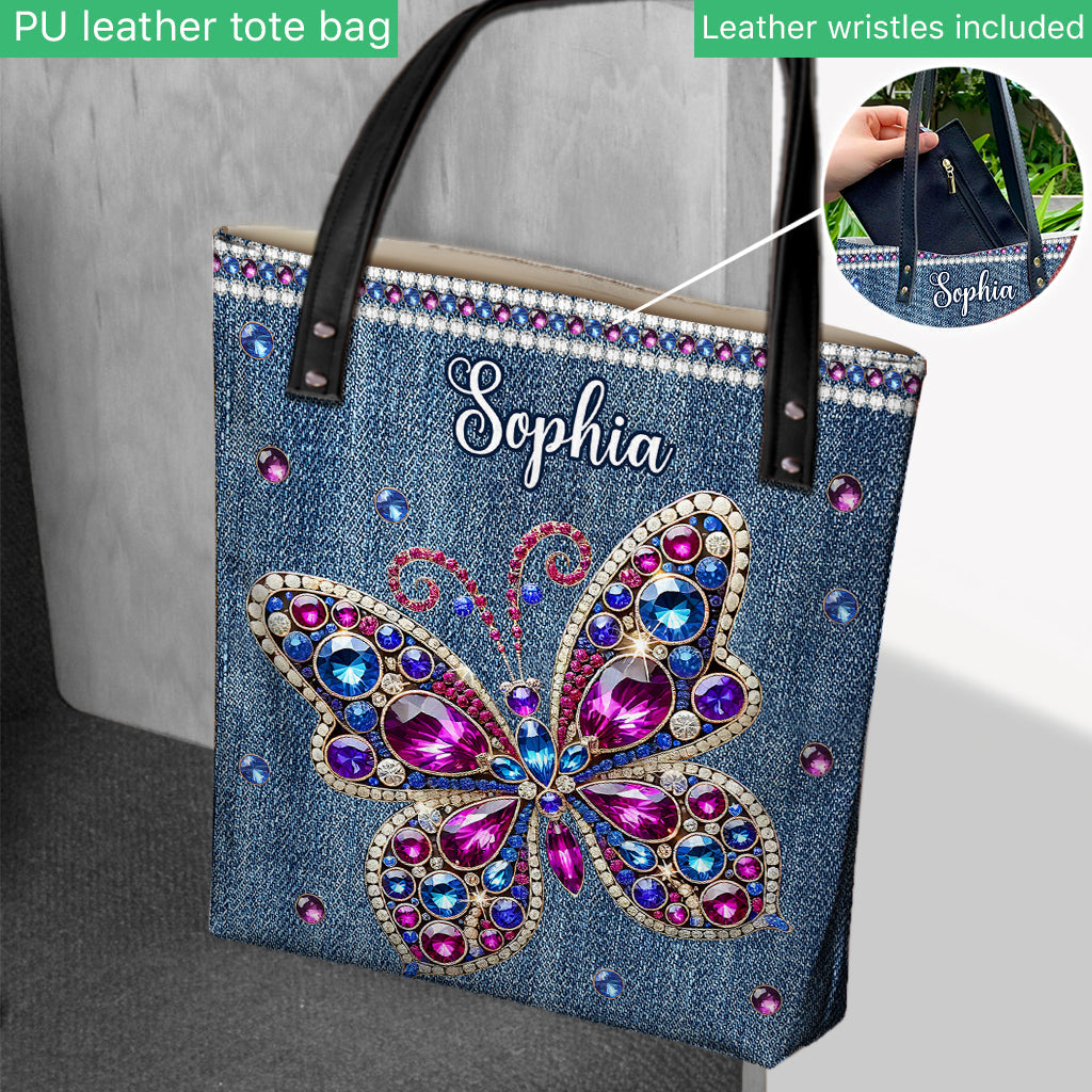 Beautiful Butterfly - Personalized Butterfly Tote Bag