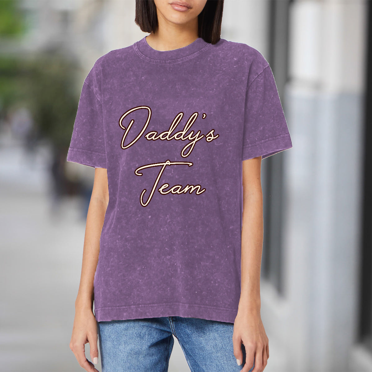 Daddy's Team Fist Bump - Personalized Father Wash T-shirt