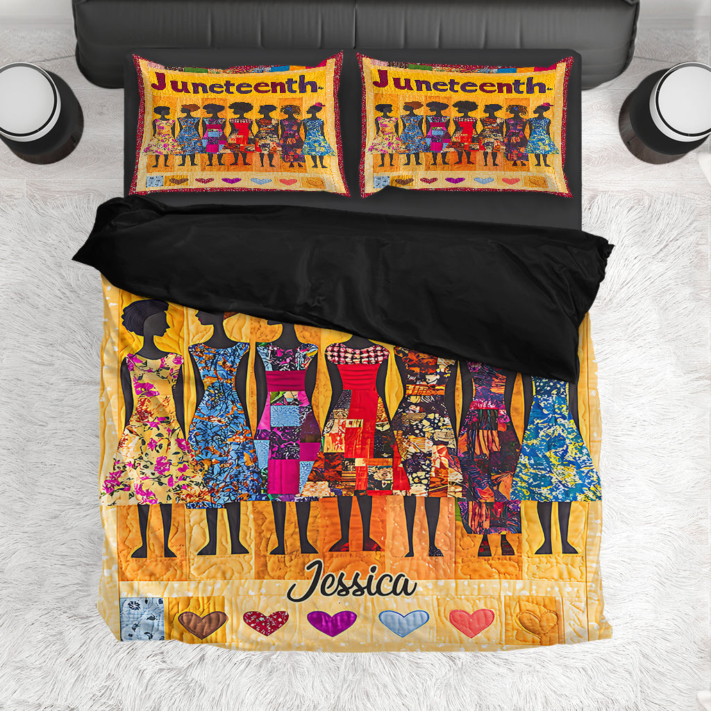 They Not Like Us - Personalized Juneteenth Bedding Set