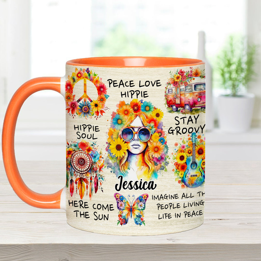 Hippie Soul - Personalized Hippie Accent Mug