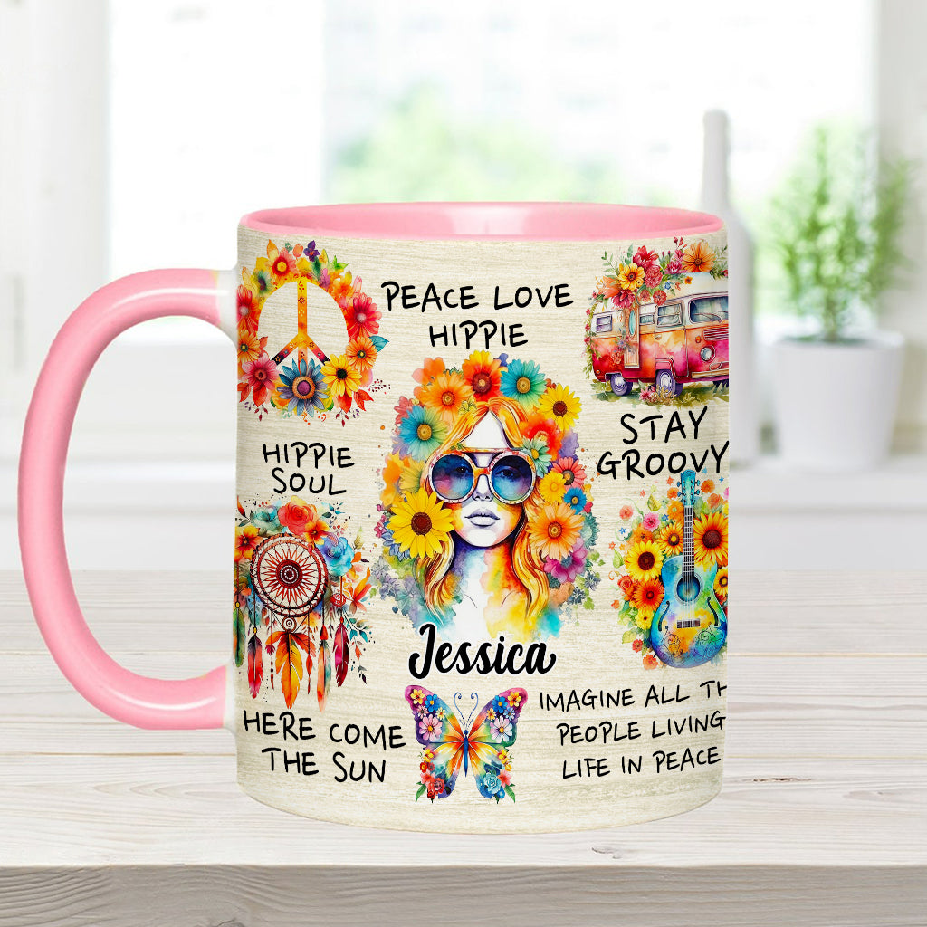 Hippie Soul - Personalized Hippie Accent Mug