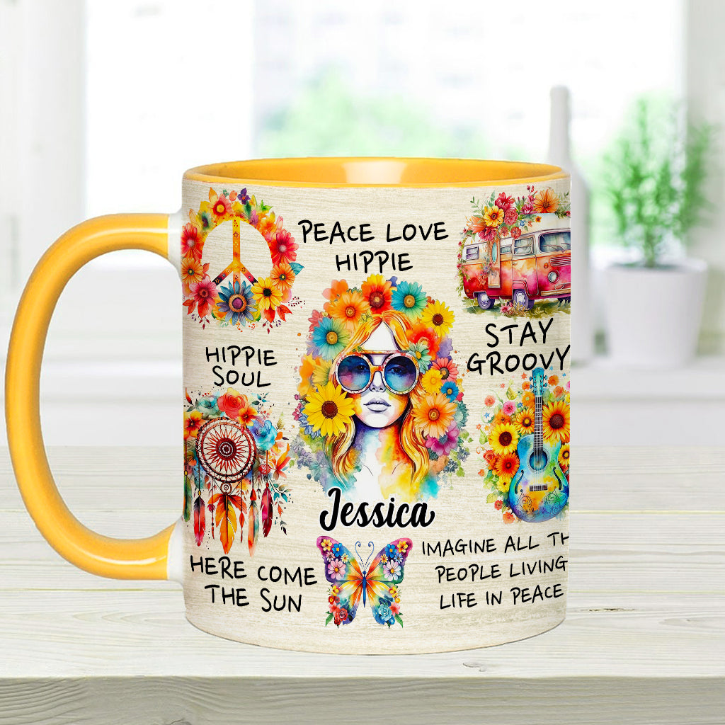 Hippie Soul - Personalized Hippie Accent Mug