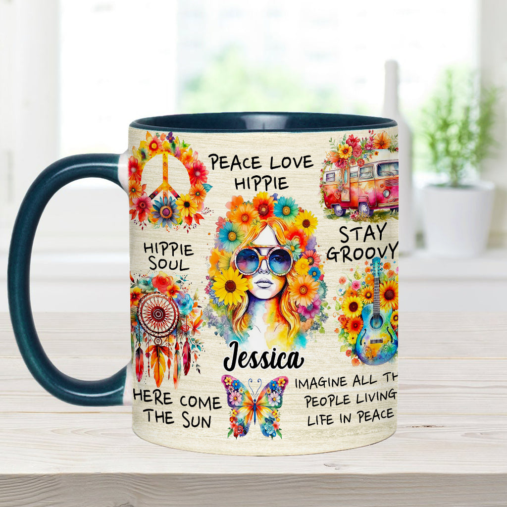 Hippie Soul - Personalized Hippie Accent Mug