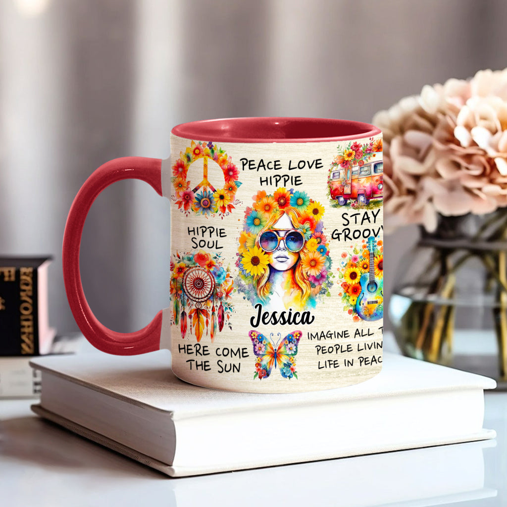 Hippie Soul - Personalized Hippie Accent Mug
