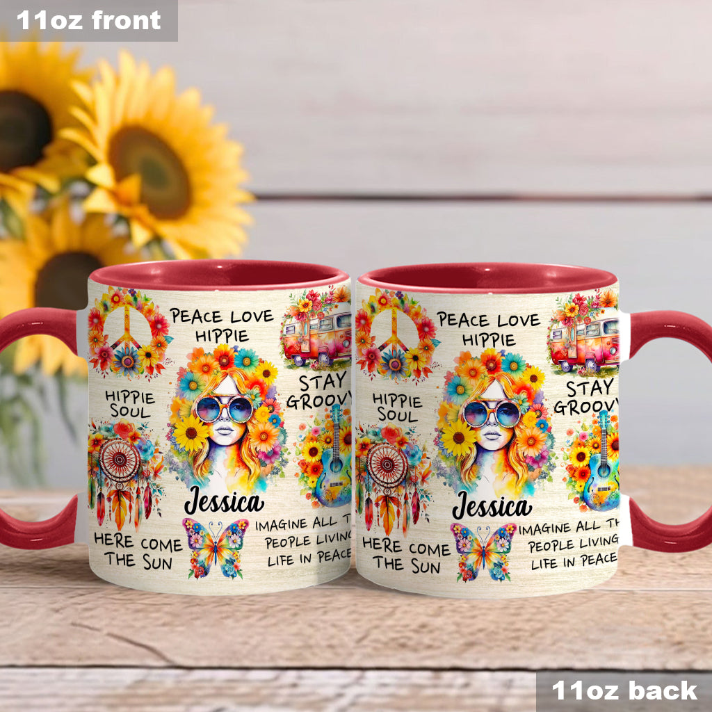 Hippie Soul - Personalized Hippie Accent Mug