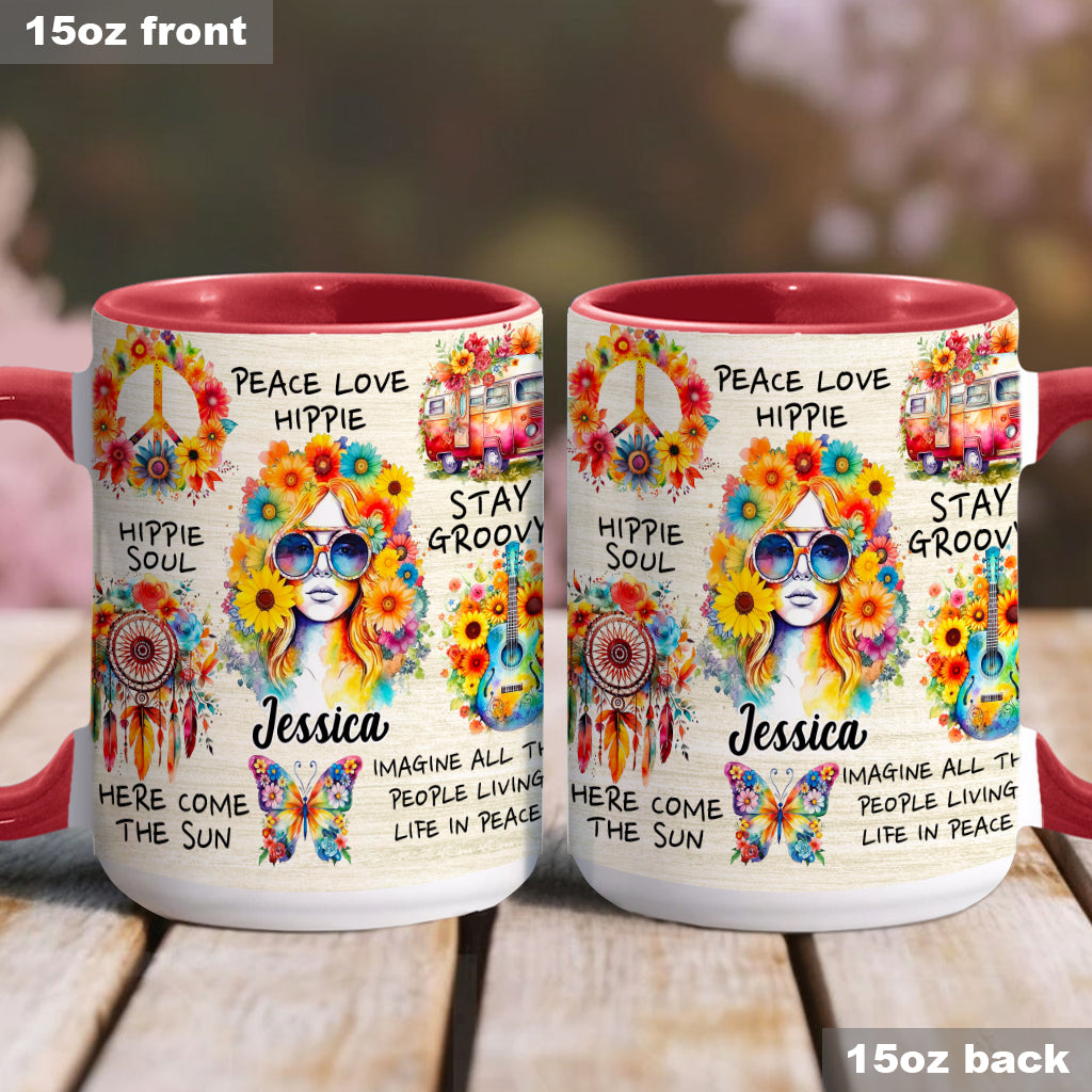 Hippie Soul - Personalized Hippie Accent Mug