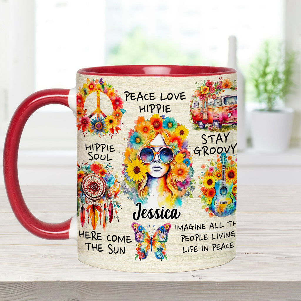 Hippie Soul - Personalized Hippie Accent Mug