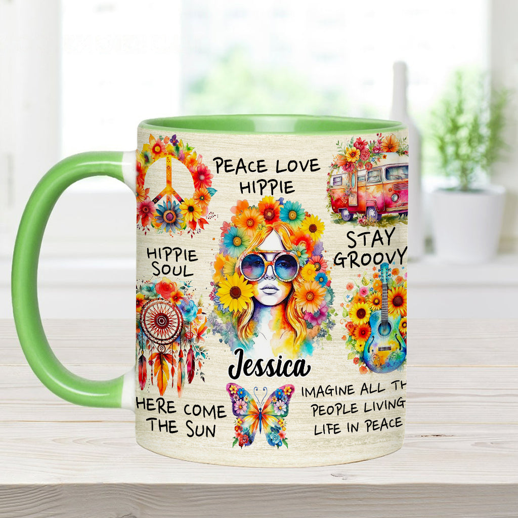 Hippie Soul - Personalized Hippie Accent Mug