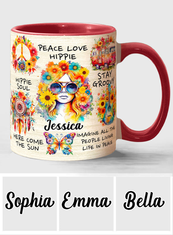 Hippie Soul - Personalized Hippie Accent Mug