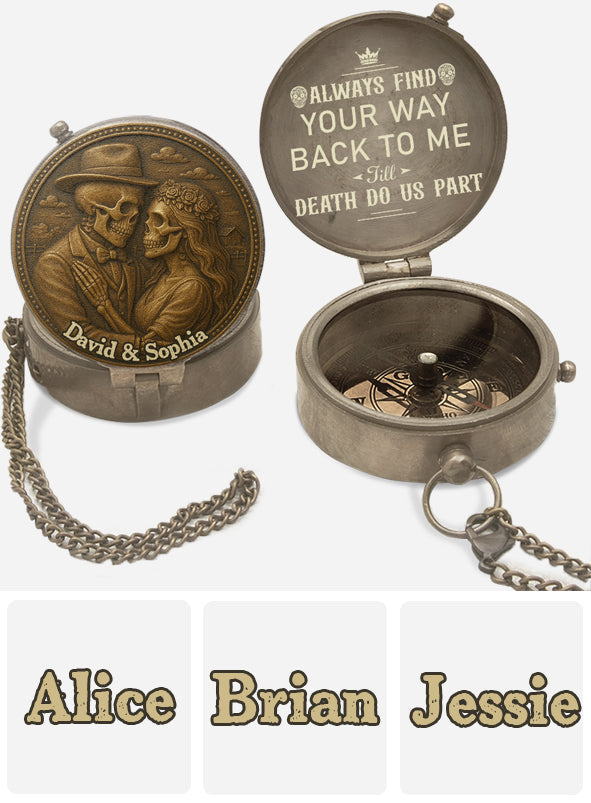 Find Your Way Back To Me - Personalized Couple Compass