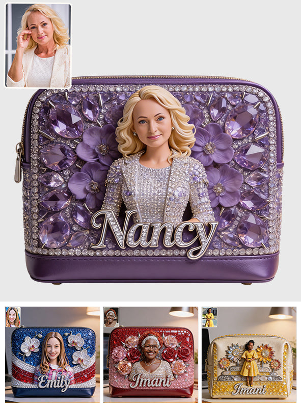 Any Photo, Flower - Personalized Self Love Makeup Bag