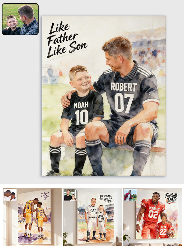 Sport personnalisé - Toile et affiche personnalisées pour papa