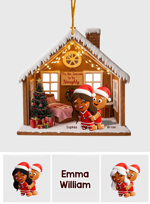 Til The Season To Be Naughty - Personalized Couple Ornament