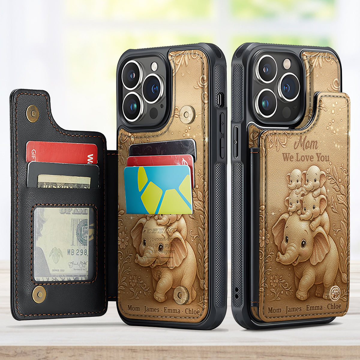 We Love You - Personalized Mother Fully Printed Wallet Phone Case