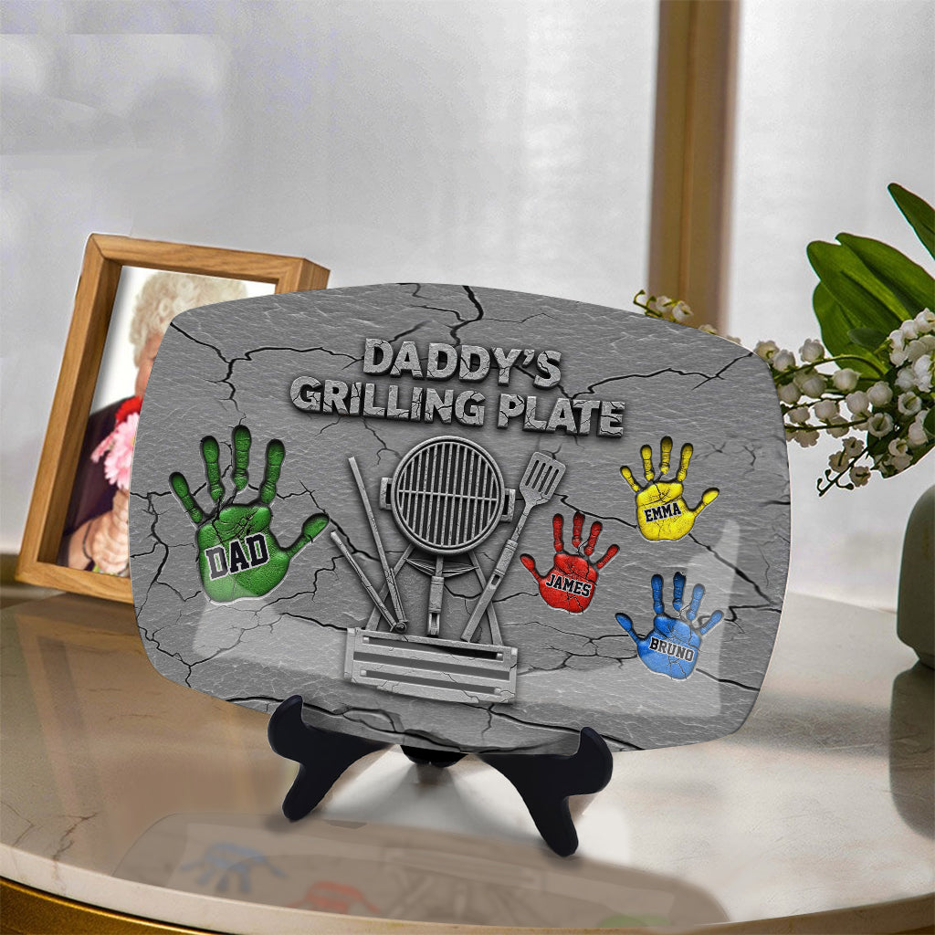 Daddy's Grilling Plate - Personalized Father Plate